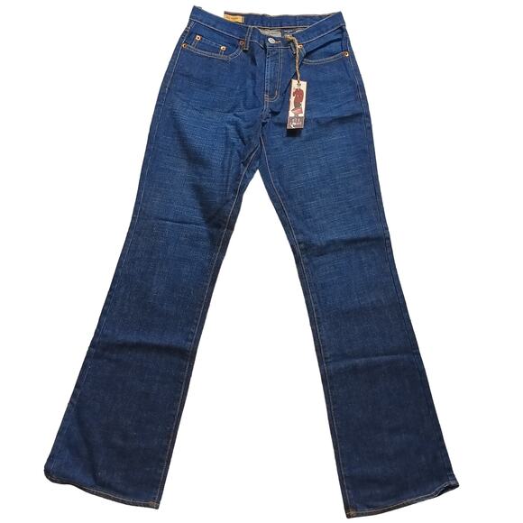Red Engine Vintage Y2K  Blue Denim Bootcut Jeans NWT  27 - Picture 1 of 16